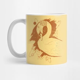 Terracotta Swan Among The Stars Mug